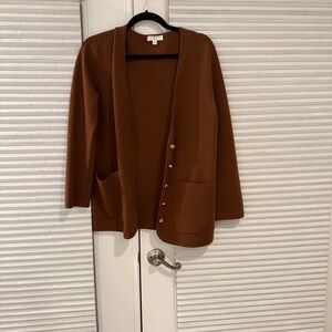 J. Crew Warm Brown Knit Cardigan